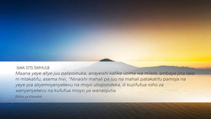 Isaya 57:15 SWHULB Bible Verse Image
