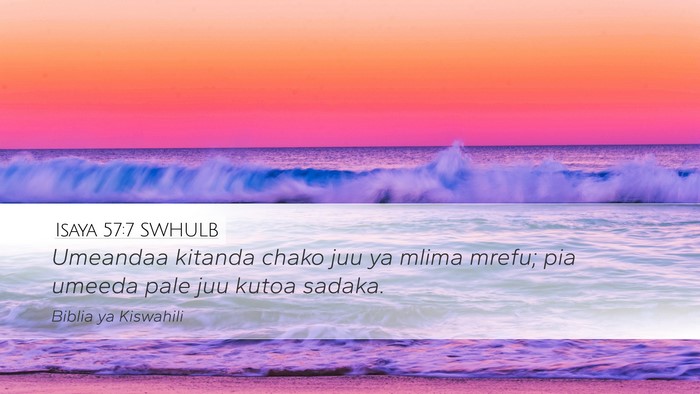 Isaya 57:7 SWHULB Bible Verse Image
