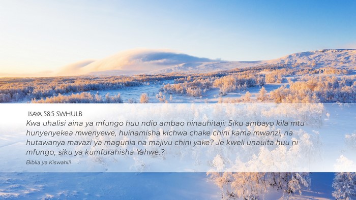 Isaya 58:5 SWHULB Bible Verse Image