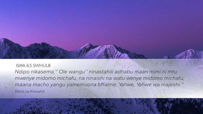Isaya 6:5 SWHULB Bible Verse Image