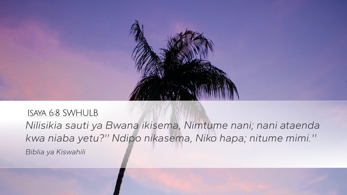 Isaya 6:8 SWHULB Bible Verse Image