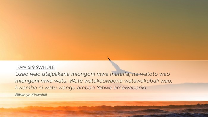 Isaya 61:9 SWHULB Bible Verse Image