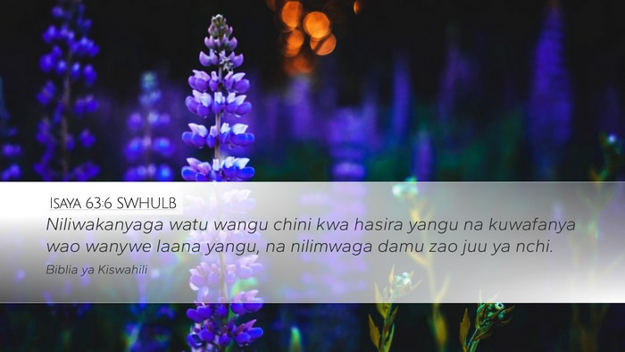 Isaya 63:6 SWHULB Bible Verse Image
