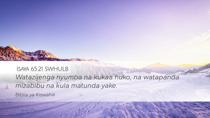 Isaya 65:21 SWHULB Bible Verse Image