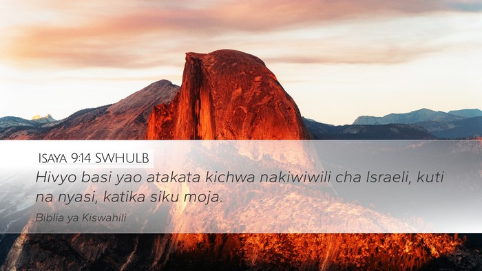 Isaya 9:14 SWHULB Bible Verse Image