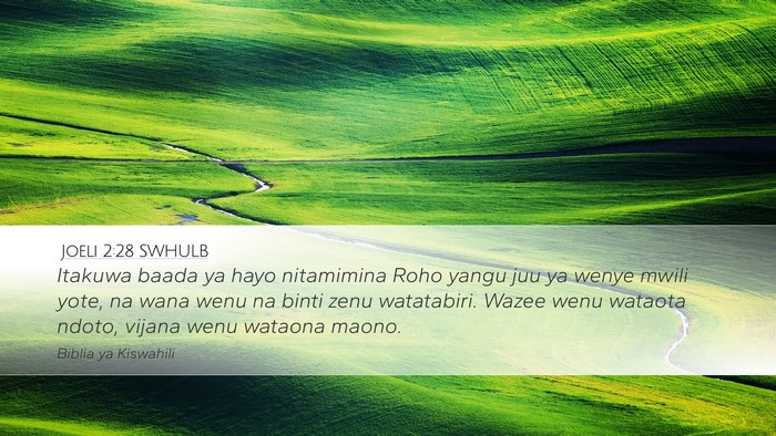 Joeli 2:28 SWHULB Bible Verse Image