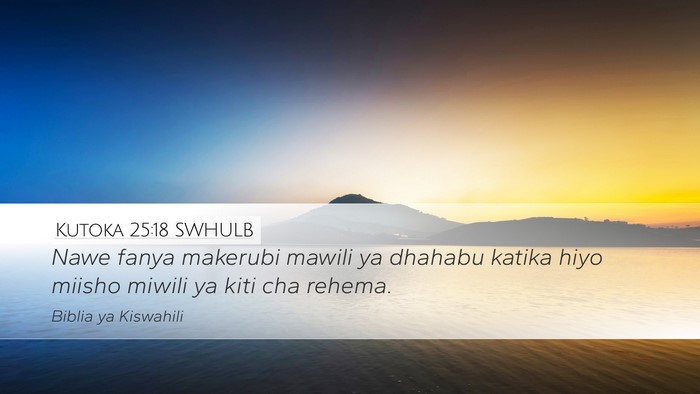 Kutoka 25:18 SWHULB Bible Verse Image