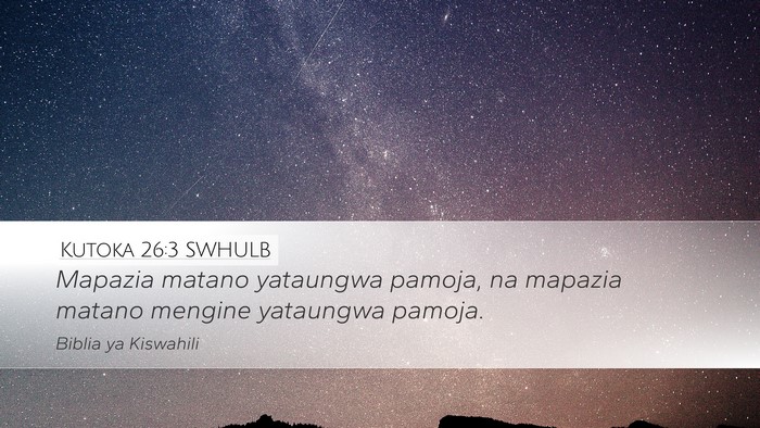 Kutoka 26:3 SWHULB Bible Verse Image