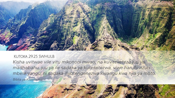 Kutoka 29:25 SWHULB Desktop Wallpaper - Kisha uvitwae vile vitu mikononi mwao, na - Desktop Bible Verse Wallpaper
