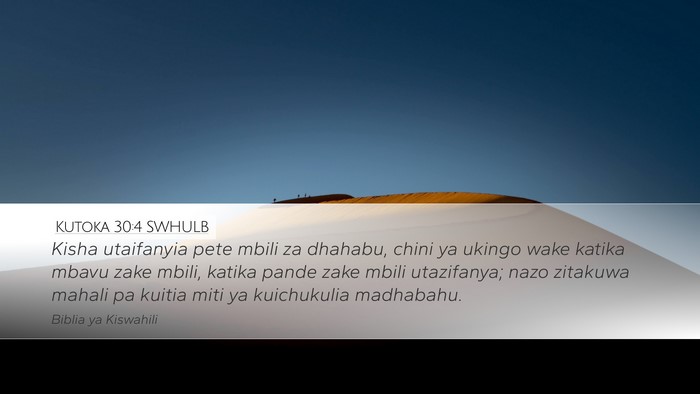 Kutoka 30:4 SWHULB Bible Verse Image