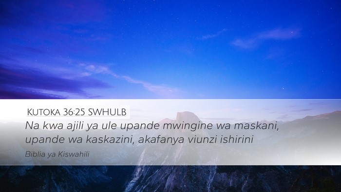 Kutoka 36:25 SWHULB Desktop Wallpaper - Na kwa ajili ya ule upande mwingine wa maskani, - Desktop Bible Verse Wallpaper