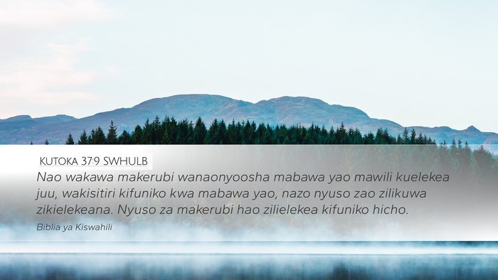 Kutoka 37:9 SWHULB Bible Verse Image