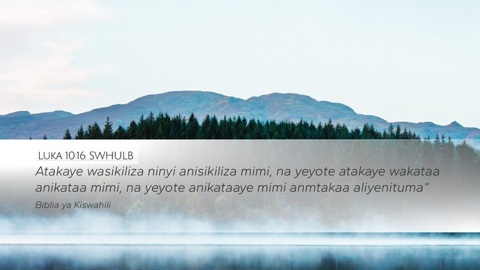 Luka 10:16 SWHULB Bible Verse Image