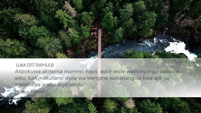 Luka 13:17 SWHULB Bible Verse Image