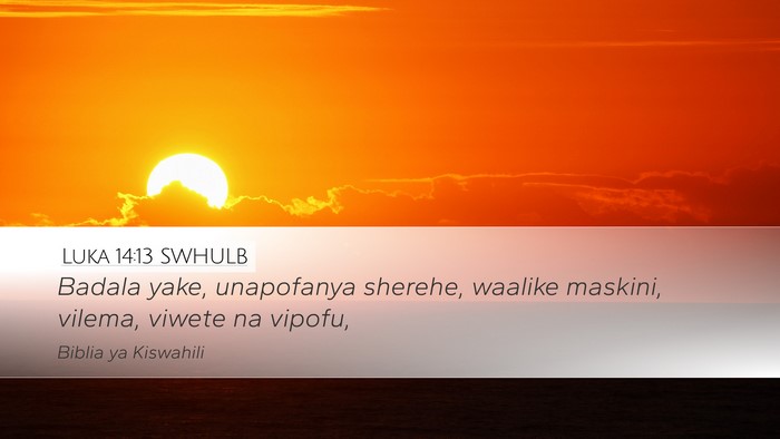 Luka 14:13 SWHULB Bible Verse Image