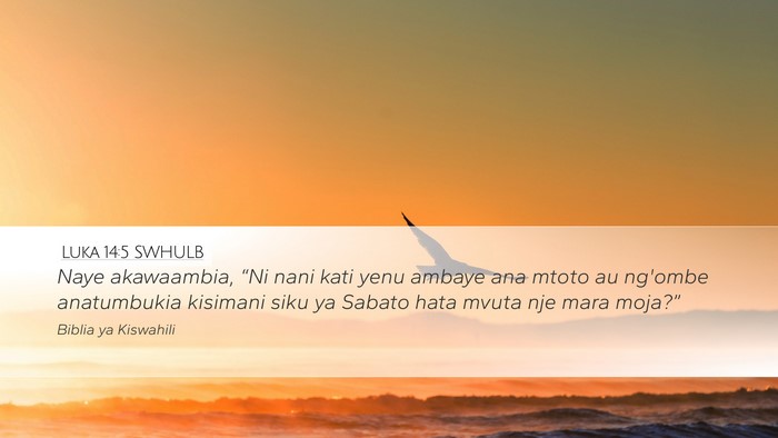 Luka 14:5 SWHULB Bible Verse Image