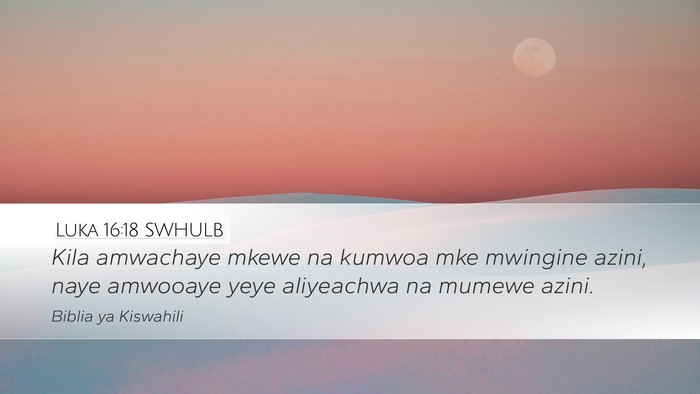 Luka 16:18 SWHULB Bible Verse Image