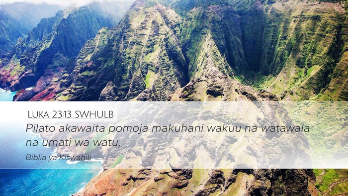 Luka 23:13 SWHULB Bible Verse Image