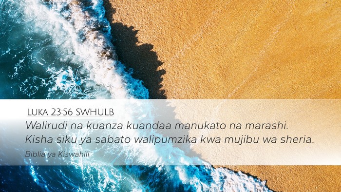 Luka 23:56 SWHULB Bible Verse Image