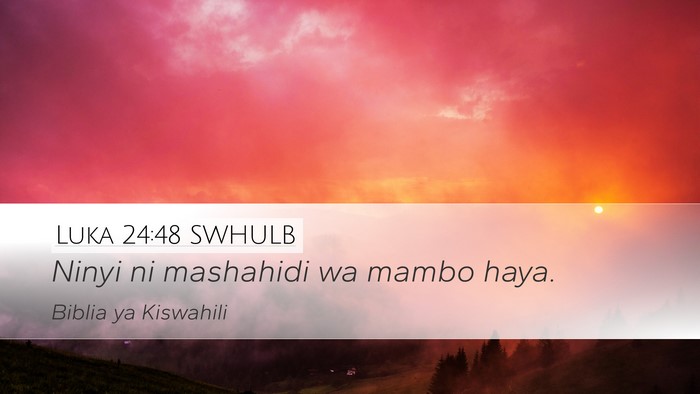 Luka 24:48 SWHULB Bible Verse Image