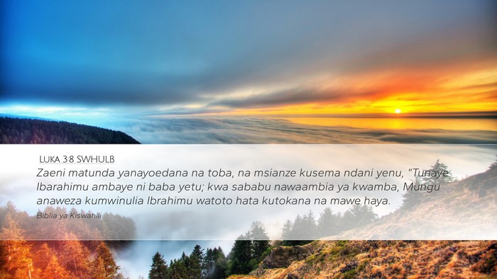 Luka 3:8 SWHULB Bible Verse Image
