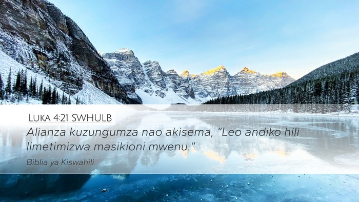 Luka 4:21 SWHULB Bible Verse Image