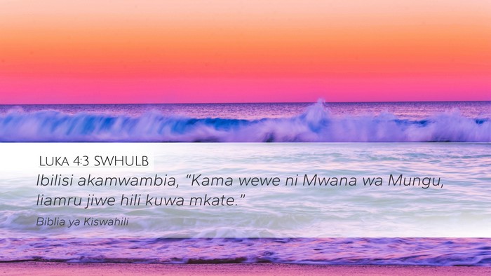 Luka 4:3 SWHULB Bible Verse Image