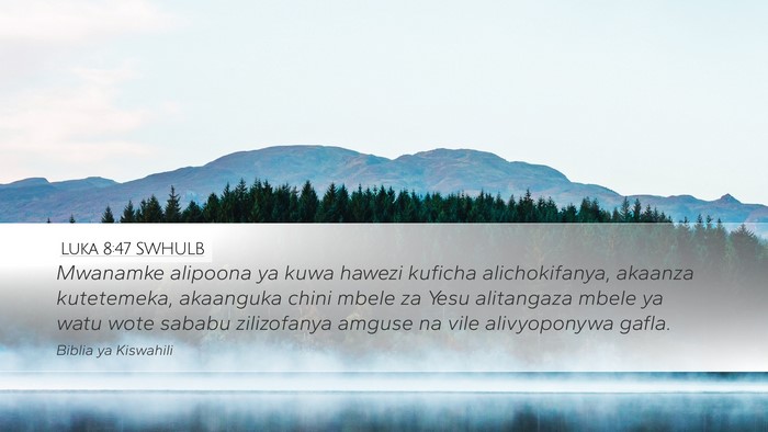 Luka 8:47 SWHULB Bible Verse Image