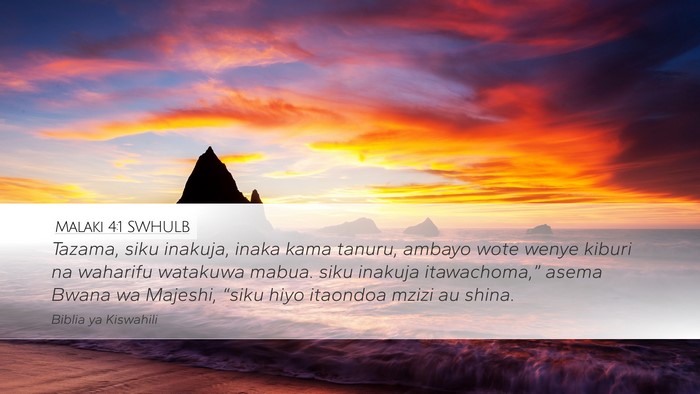 Malaki 4:1 SWHULB Bible Verse Image