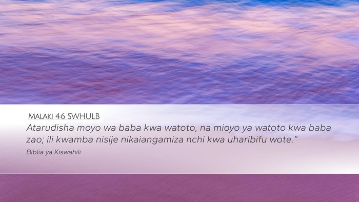 Malaki 4:6 SWHULB Bible Verse Image