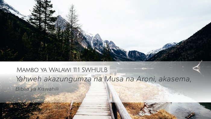 Mambo ya Walawi 11:1 SWHULB Bible Verse Image
