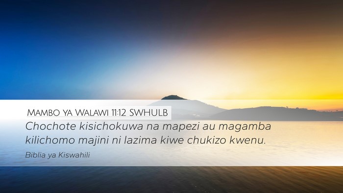 Mambo ya Walawi 11:12 SWHULB Bible Verse Image