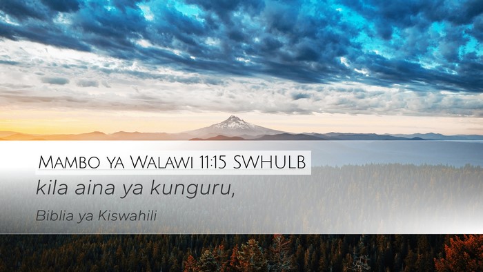 Mambo ya Walawi 11:15 SWHULB Bible Verse Image