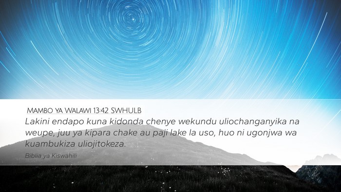 Mambo ya Walawi 13:42 SWHULB Bible Verse Image