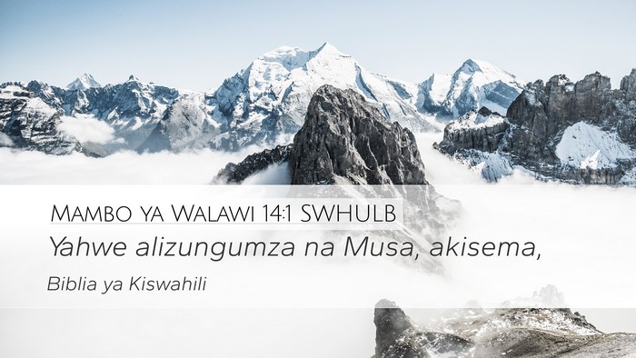 Mambo ya Walawi 14:1 SWHULB Desktop Wallpaper - Yahwe alizungumza na Musa, - Desktop Bible Verse Wallpaper
