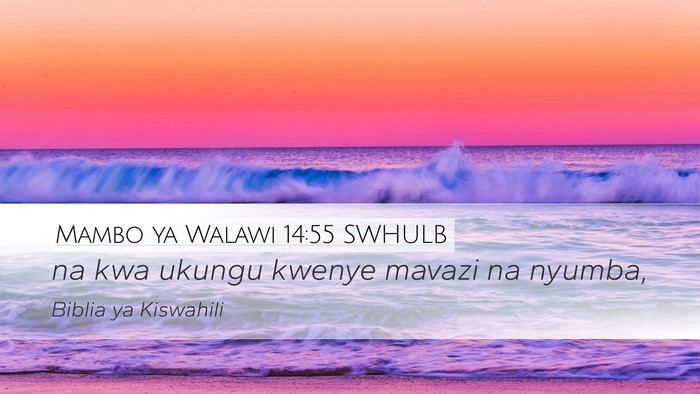 Mambo ya Walawi 14:55 SWHULB Desktop Wallpaper - na kwa ukungu kwenye mavazi na - Desktop Bible Verse Wallpaper