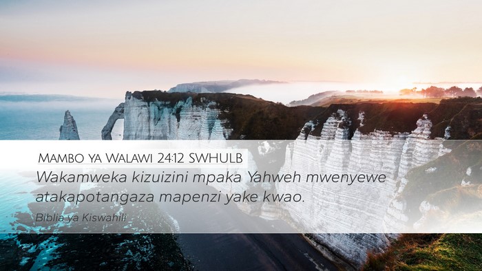 Mambo ya Walawi 24:12 SWHULB Bible Verse Image