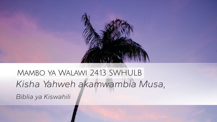 Mambo ya Walawi 24:13 SWHULB Desktop Wallpaper - Kisha Yahweh akamwambia - Desktop Bible Verse Wallpaper