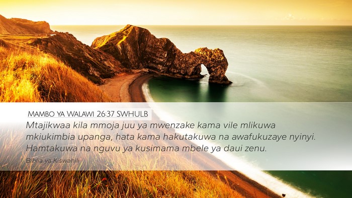 Mambo ya Walawi 26:37 SWHULB Bible Verse Image