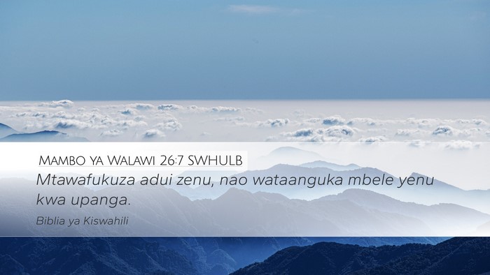 Mambo ya Walawi 26:7 SWHULB Bible Verse Image