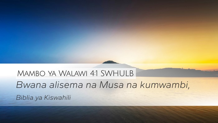 Mambo ya Walawi 4:1 SWHULB Desktop Wallpaper - Bwana alisema na Musa na - Desktop Bible Verse Wallpaper
