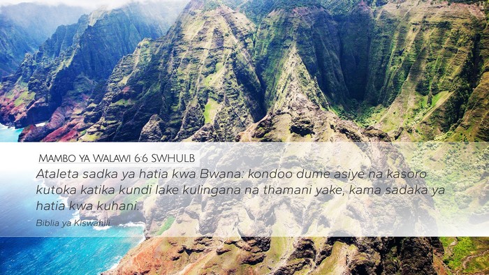 Mambo ya Walawi 6:6 SWHULB Bible Verse Image