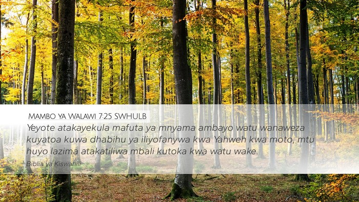 Mambo ya Walawi 7:25 SWHULB Bible Verse Image