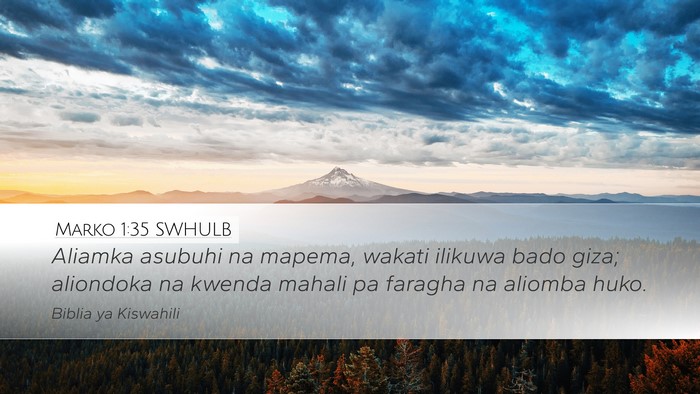 Marko 1:35 SWHULB Bible Verse Image