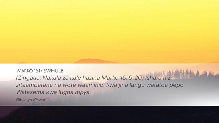 Marko 16:17 SWHULB Bible Verse Image