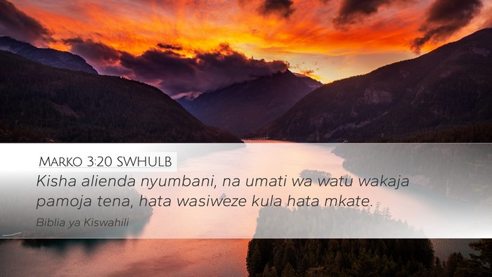 Marko 3:20 SWHULB Bible Verse Image