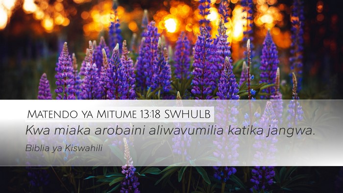 Matendo ya Mitume 13:18 SWHULB Bible Verse Image