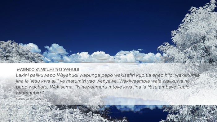 Matendo ya Mitume 19:13 SWHULB Bible Verse Image