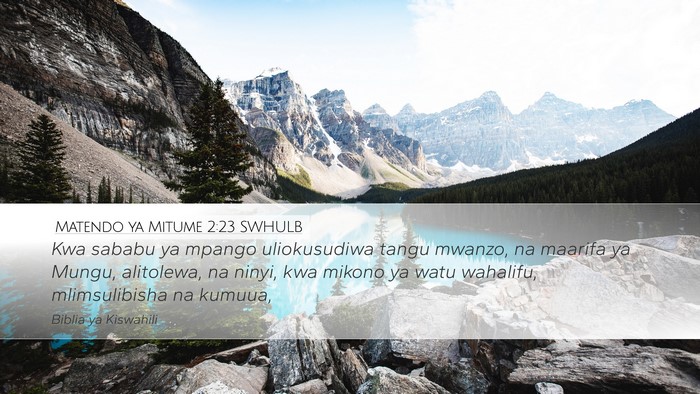 Matendo ya Mitume 2:23 SWHULB Bible Verse Image