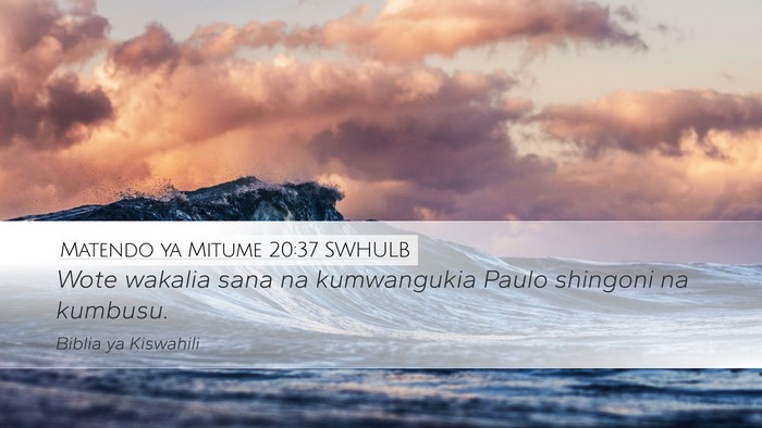 Matendo ya Mitume 20:37 SWHULB Bible Verse Image